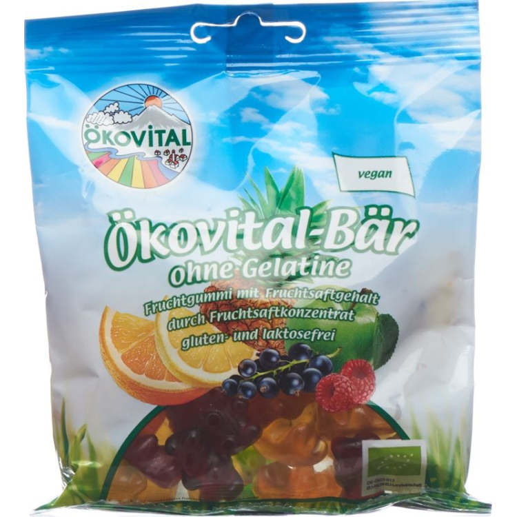 Ökovital gummibjörnar utan gelatin 100 g