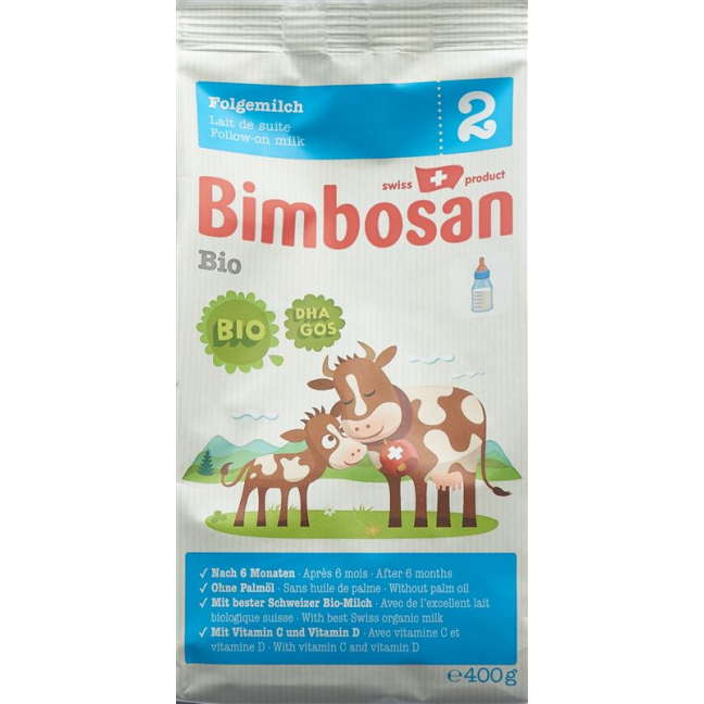 BIMBOSAN Bio 2 Folgemilch - Organic Swiss Follow-On Milk