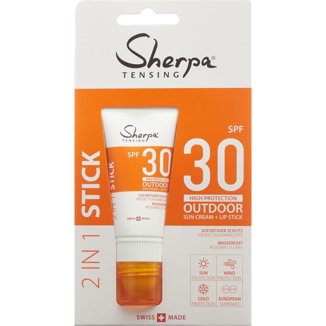 Комбінований стик SHERPA TENSING Sun Cr+Lip SPF 30