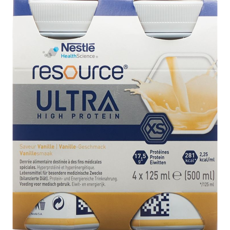 Resource Ultra High Protein XS vanilla 24 Fl 125 ml