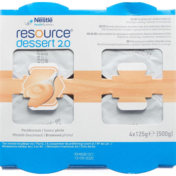 Resource Dessert Peach 2.0 24 Cup 125 g