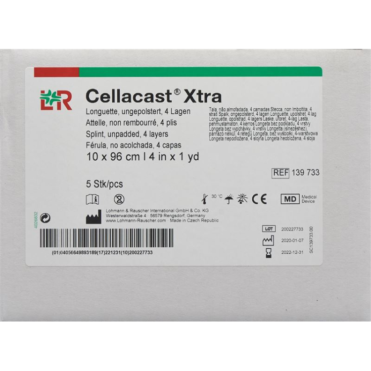 Cellacast Xtra Longuetten 10cmx96cm Fertigabschnitt ungepolstert