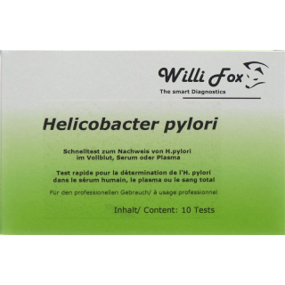 Teste de sangue Willi Fox Helicobacter Pylori 10 unid.