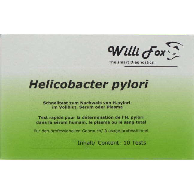Willi Fox Helicobacter Pylori qon testi 10 dona