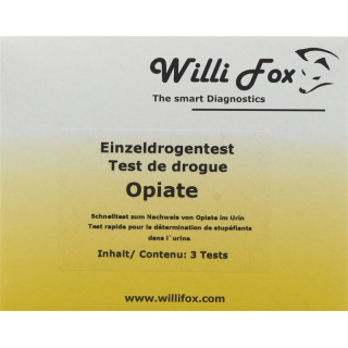 Willi Fox teste de drogas opiáceos urina única 3 unidades