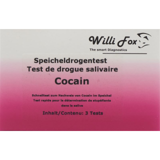 Willi Fox teste de drogas cocaína saliva 10 peças