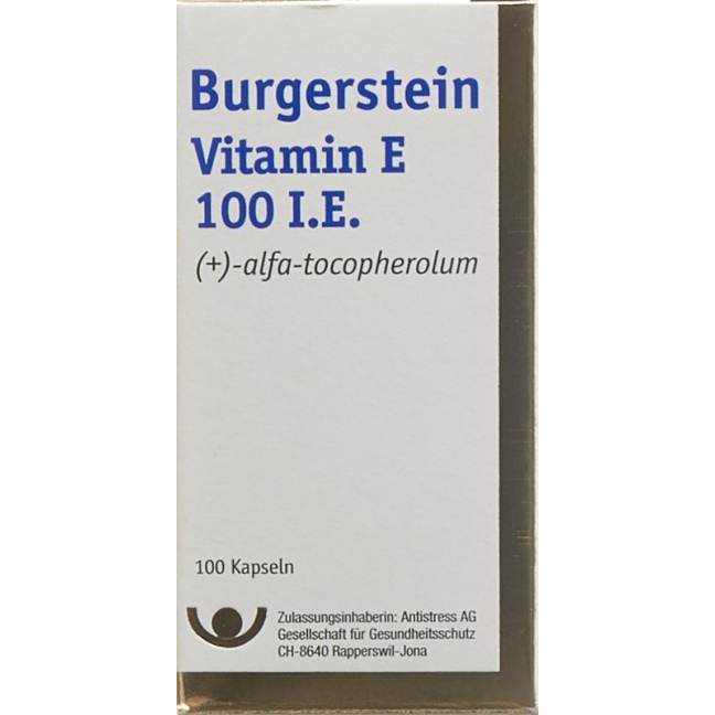 Burgerstein Vitamina E cápsulas 100 IE Ds 100 piezas