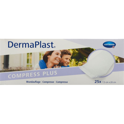 Dermaplast קומפרס פלוס 7.5x20 ס"מ