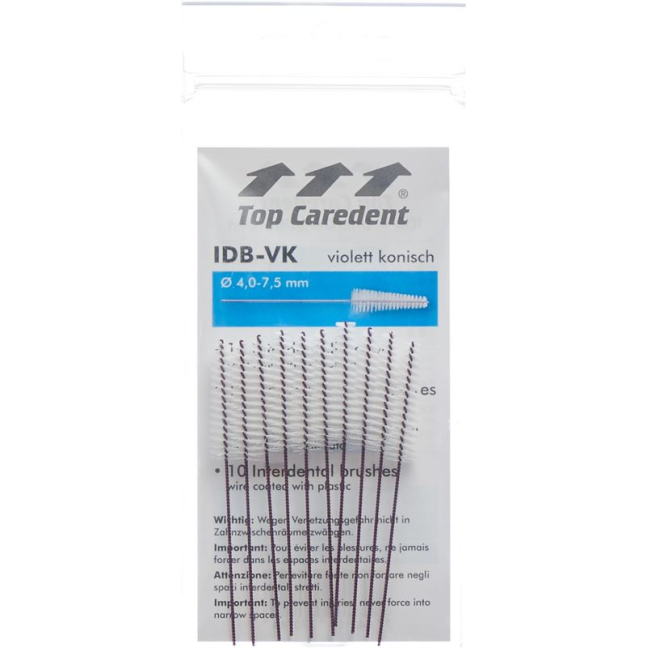 Top Caredent C11 IDB-VK tarpdančių šepetėlis violetinis kūginis >2.
