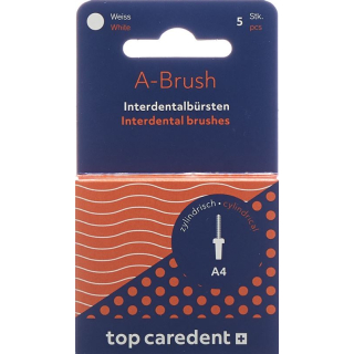Top Caredent A4 IDBH-W hammasväliharja valkoinen >1,0mm 5 kpl