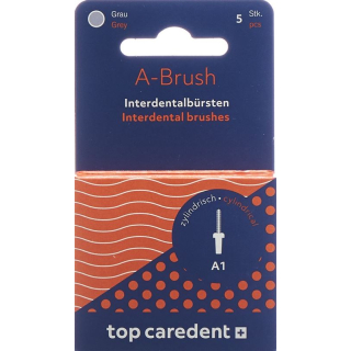 Top Caredent A1 IDBH-X מברשת בין שיניים בצבע אפור >0.7 מ"מ 5 יחידות