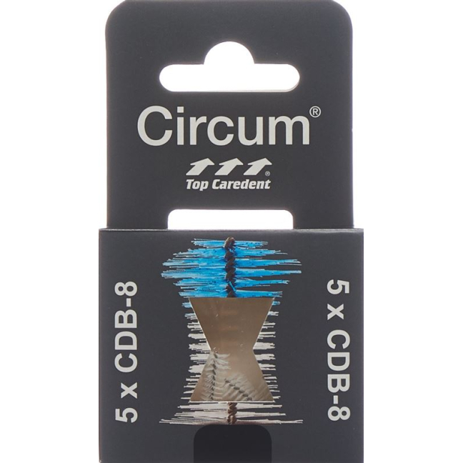 Top Caredent Circum 8 CDB-8 μεσοδόντιο βουρτσάκι μαύρο >2,3mm