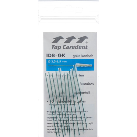 Top Caredent C10 IDB-GK escova interdental cônica verde >1,6 mm