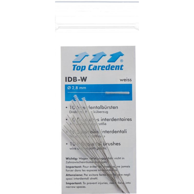Top Caredent C1 IDB-W medzizubná kefka biela >1,1mm 50 ks