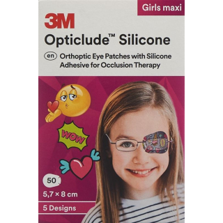 3M Opticlude Silicone Eye Bandage 5.7x8cm Maxi Girls 50 pcs