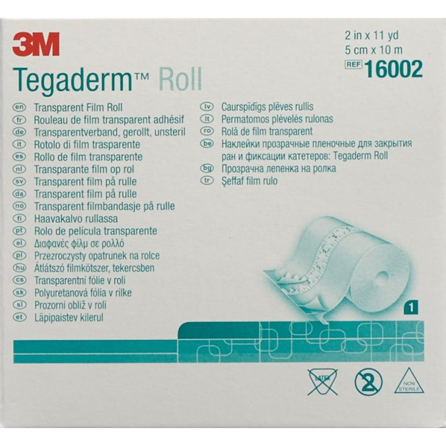 3M Tegaderm Roll pansement adhésif transparent non stérile rouleau 5cmx10m 1  Pièce