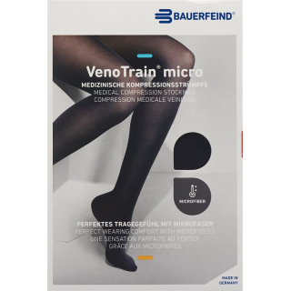 VenoTrain MICRO A-T KKL2 XL plus / long open toe black one pair