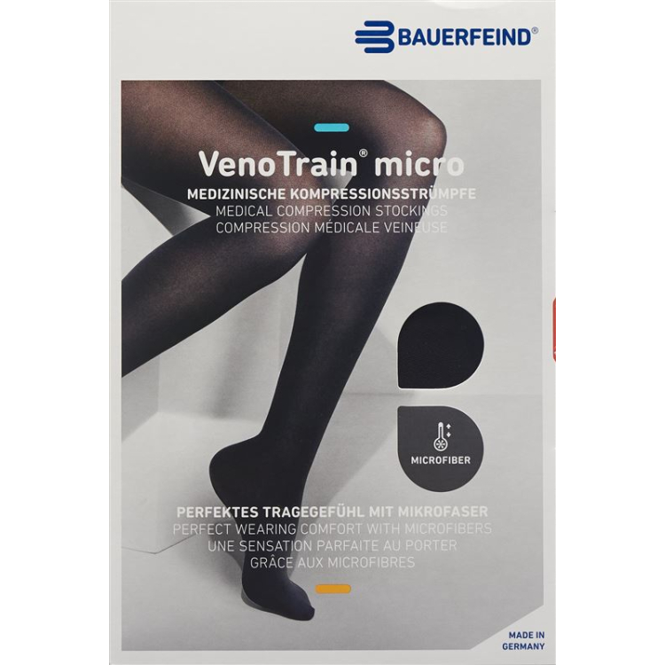 VenoTrain MICRO A-T KKL2 XL normal / short open toe Black 1 Pair