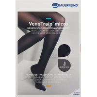 VenoTrain MICRO A-G KKL2 XL plus / short closed toe black adhesive tape tufts 1 pair