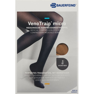 VenoTrain MICRO A-G KKL2 XL normal / long closed toe caramel adhesive tape tufts 1 pair