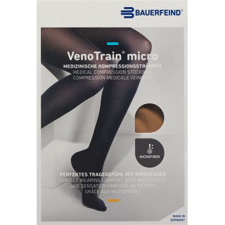 VenoTrain MICRO A-G KKL2 normal L / short open toe caramel adhesive tape tufts 1 pair