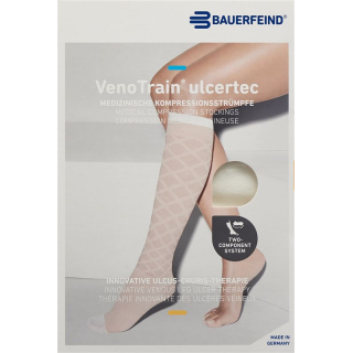 VenoTrain ulcertec sub stockings STRONG A-D XS normal / short closed toe white