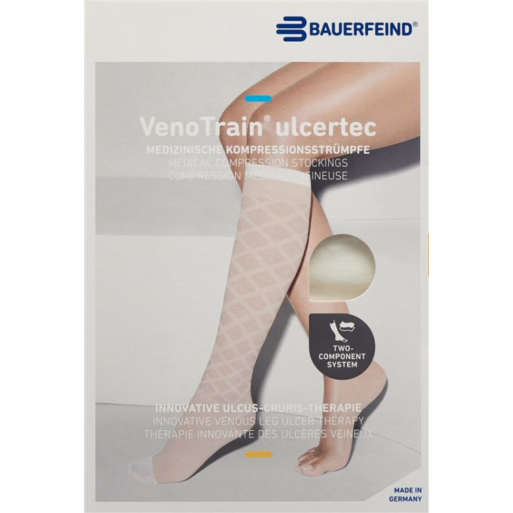 VenoTrain ulcertec sub stockings STRONG A-D plus XS / short closed toe white