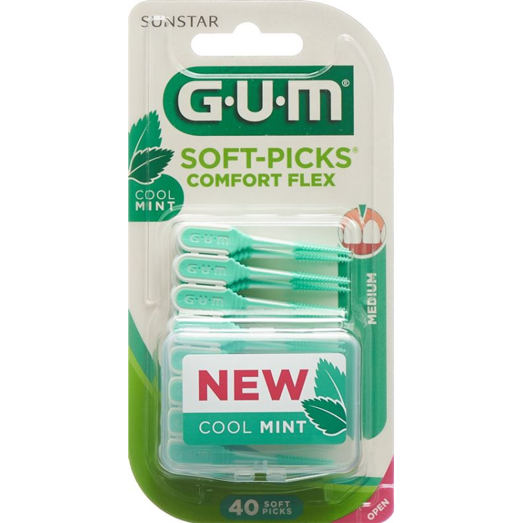 GUM Soft-Picks Comfort Flex Reg Cool Mint