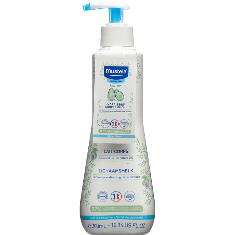 MUSTELA Hydra Bébé Körpermilch சாதாரண ஹாட்