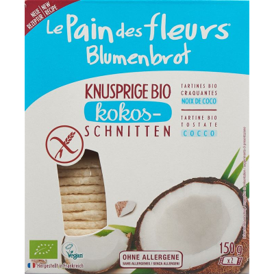 Blumenbrot knusprige schnitten kokos