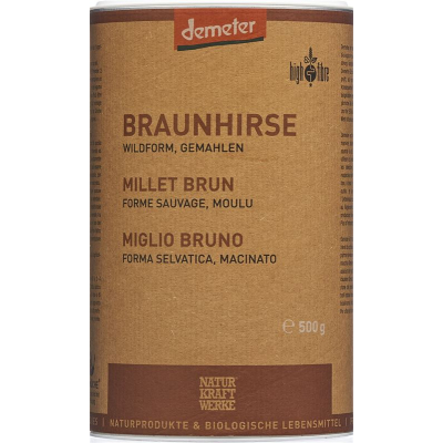 NaturKraftWerke brown millet, wild form, ground Demeter 500 g