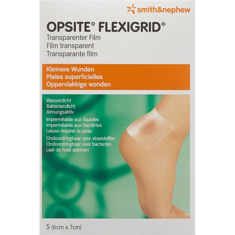 OPSITE Flexigrid wound dressing 6x7cm 6 x 5 pcs