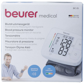 Beurer talking wrist blood pressure monitor BC 21