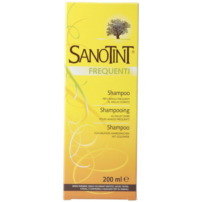សាប៊ូកក់សក់ Sanotint សម្រាប់បោកគក់ញឹកញាប់ pH 6 200 មីលីលីត្រ