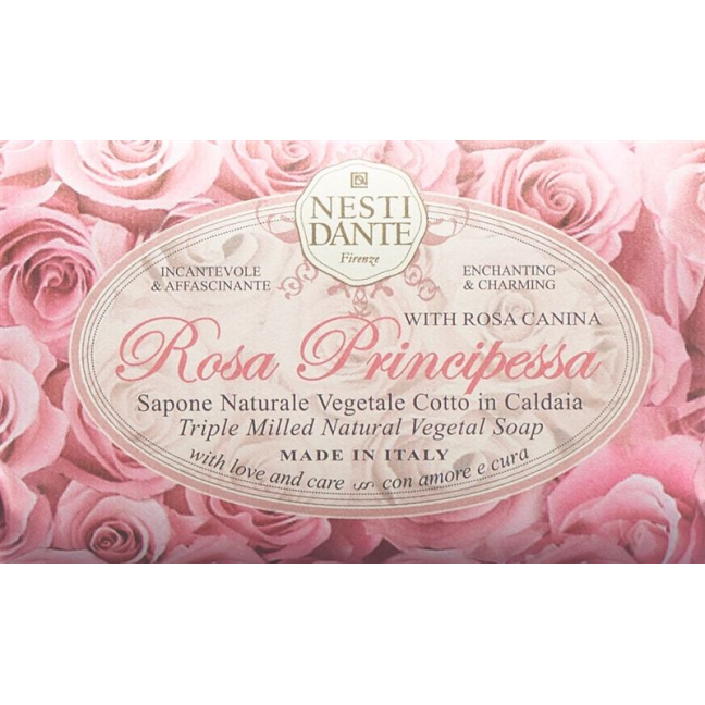 សាប៊ូ Nesti Dante Rose Principessa 150 ក្រាម។