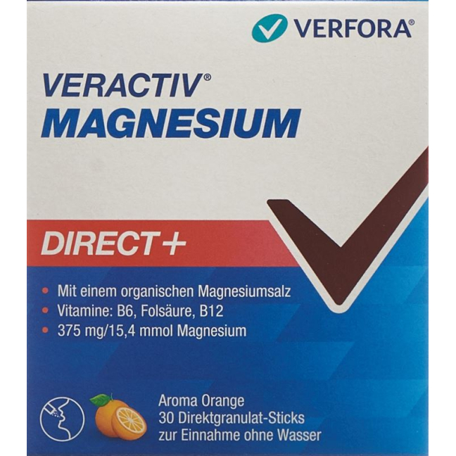 Veractiv Magnezium Direct+ Stick 30 Stk