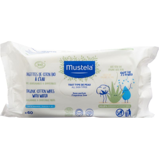 MUSTELA cleaning wipes water organic