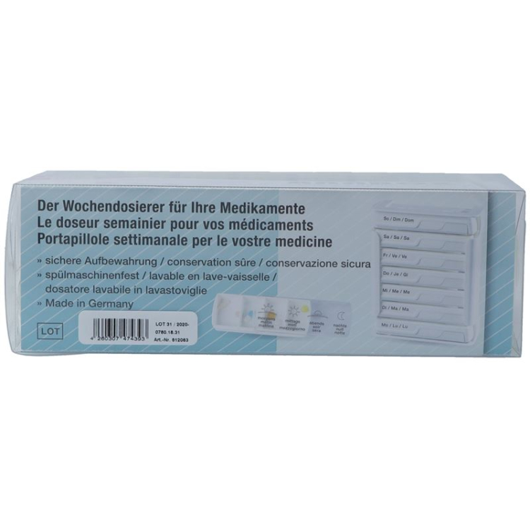 ANABOX Medidispenser კომპაქტური 7Tage grün 4 F D/F/I