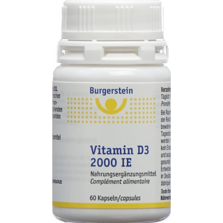 בורגשטיין ויטמין D3 כמוסות 2000 IU פחית 60 חתיכות
