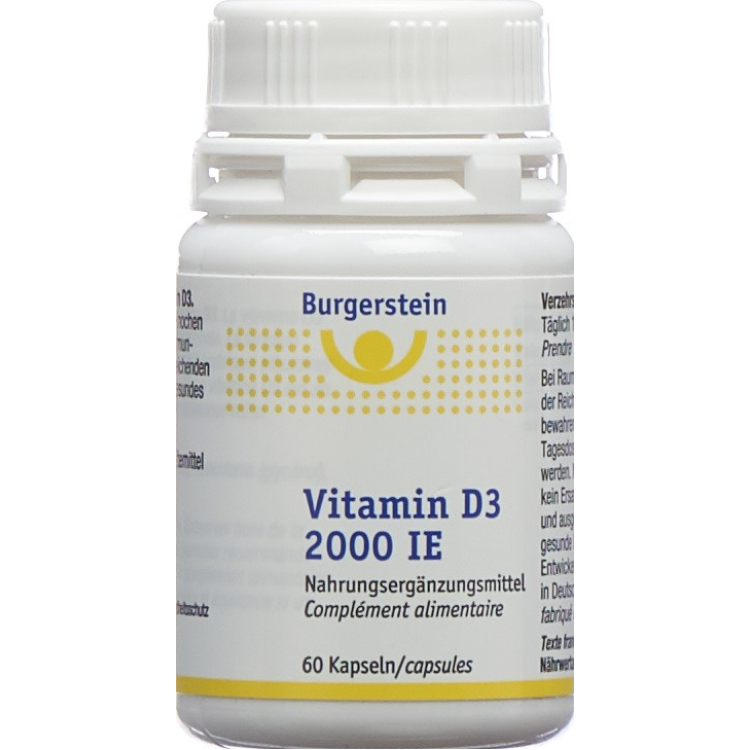 Капсулы Burgerstein Vitamin D3 2000 МЕ банка 60 штук