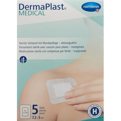 DERMAPLAST MEDICAL FLEECE BANDAGE 7.2X5CM