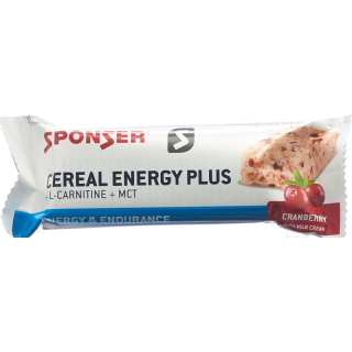 Rėmėjas Cereal Energy Plus batonėlis Spanguolių 40 g