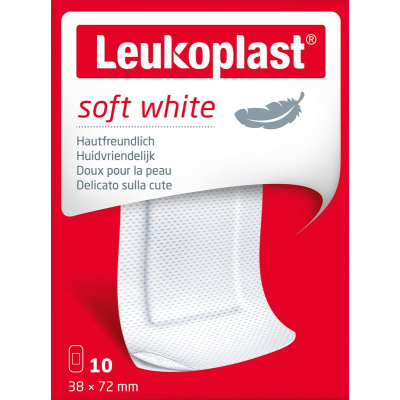 Leukoplast blød hvid 38x72mm 10 stk