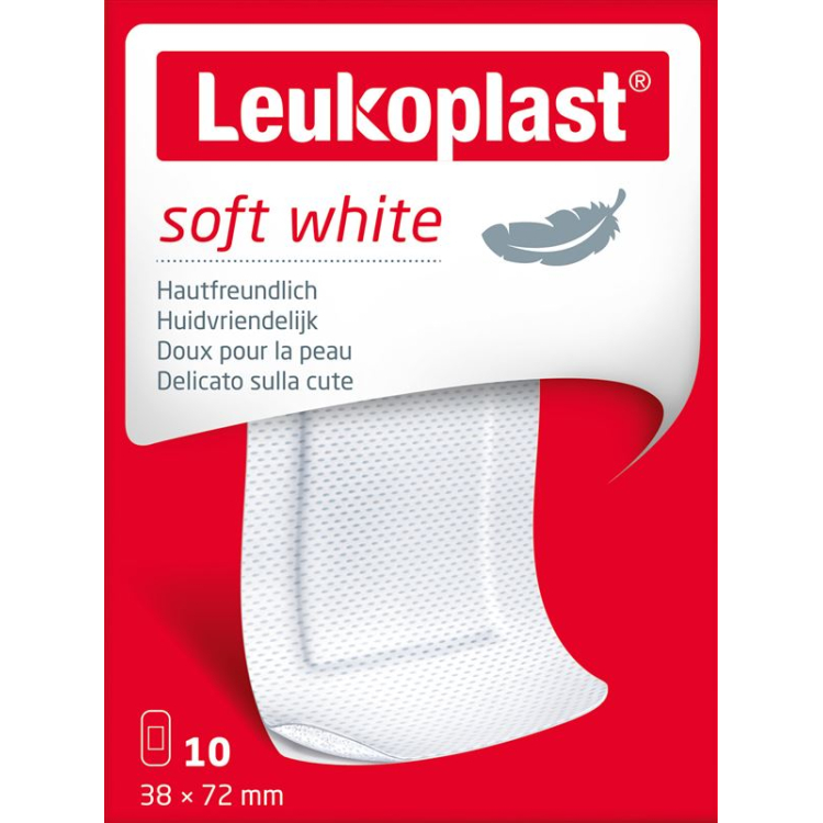 Leukoplast pehme valge 38x72mm 10 Stk