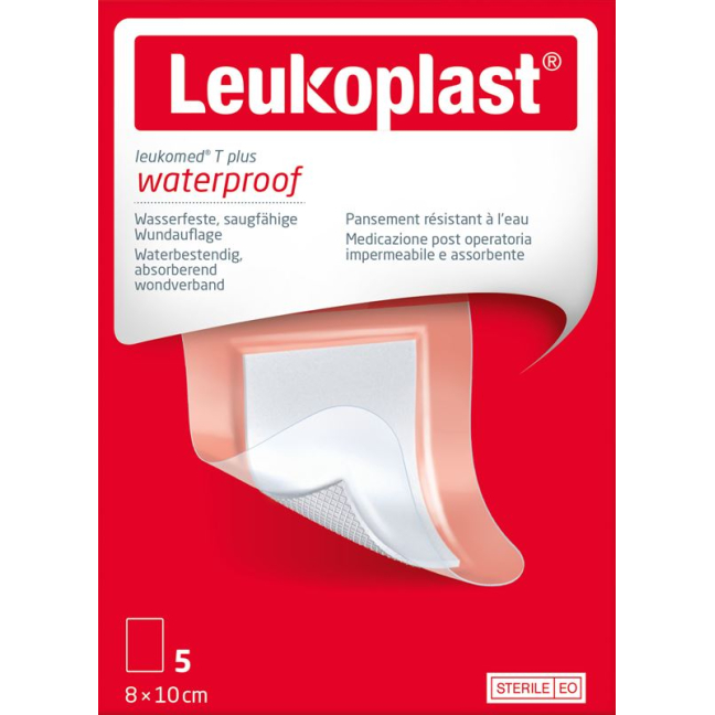 Leukoplast Leukomed T+ 8x10cm esterilizado 5 Stk