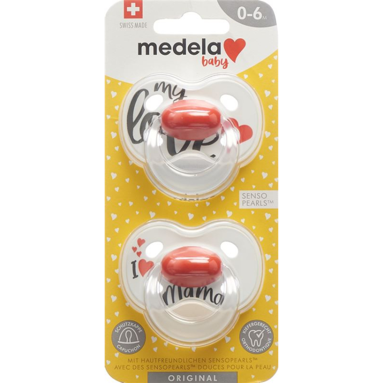 Medela Baby Nuggi Original 0-6 Signature Love 2 шт