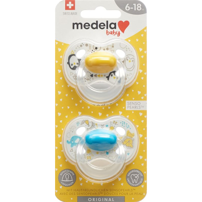 Medela baby nuggi original 6-18 yellow blue