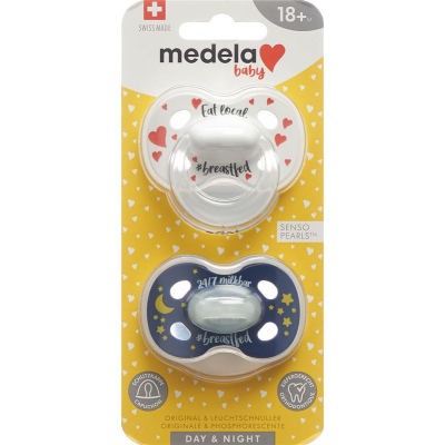 Medela baby nuggi dayandnight 18+ יונק 2 סטק