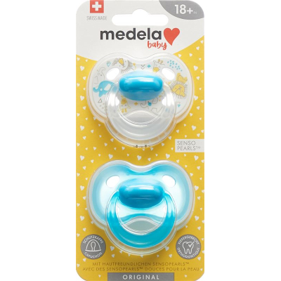 Medela baby nuggi original 18+ blue 2 stk