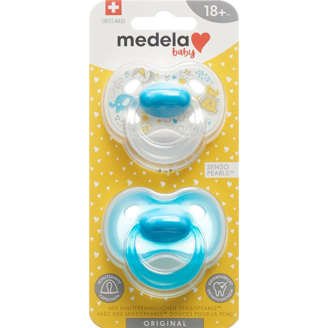 Medela Baby Nuggi Original 18+ Blau 2 Stk